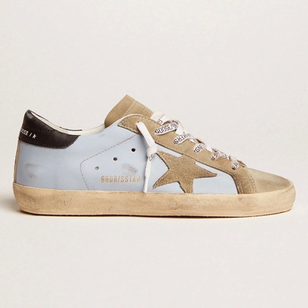 GOLDEN GOOSE SUPER STAR (PASTEL SKY/TAUPE/BLACK)